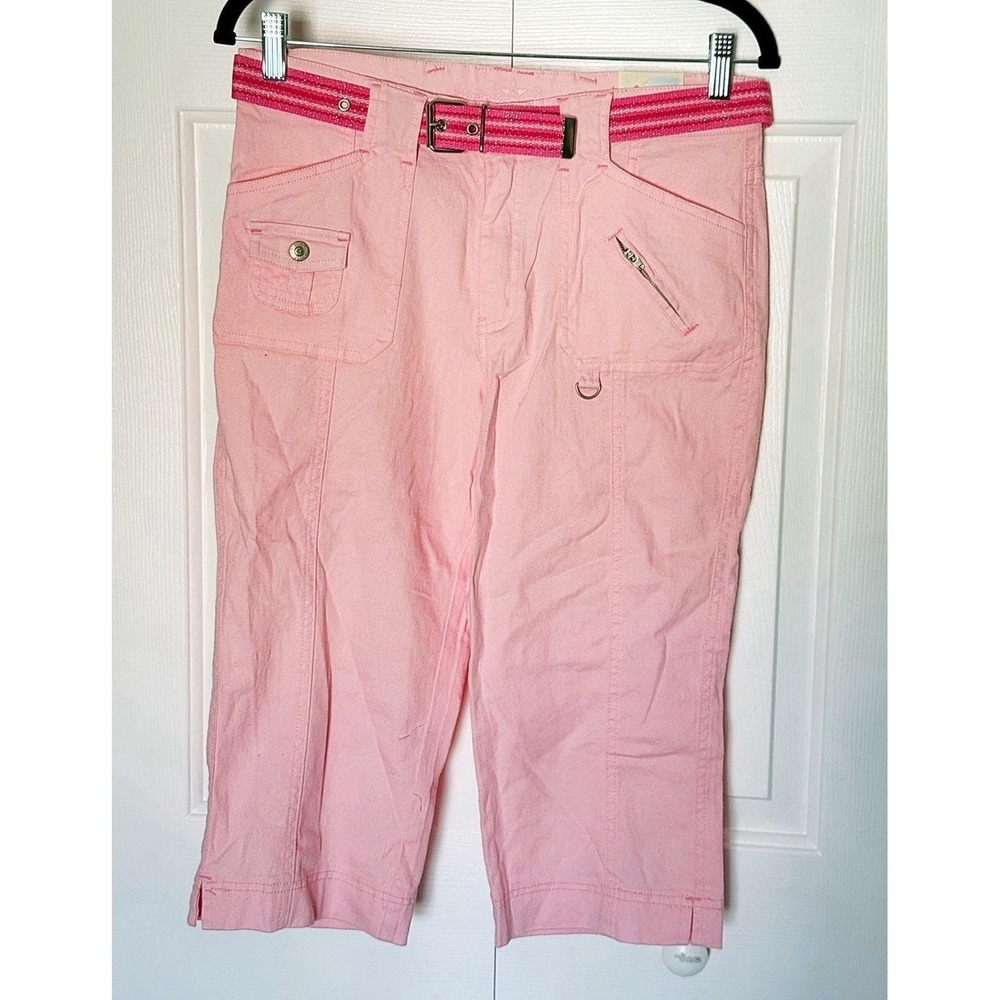 Arizona Y2K Youth Pink Pants With Belt In Size 12.5 Plus. NWTs.